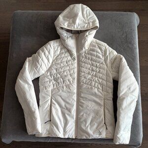Adidas Women Winter Quilted Puffer Hooded Jacket White Size XS